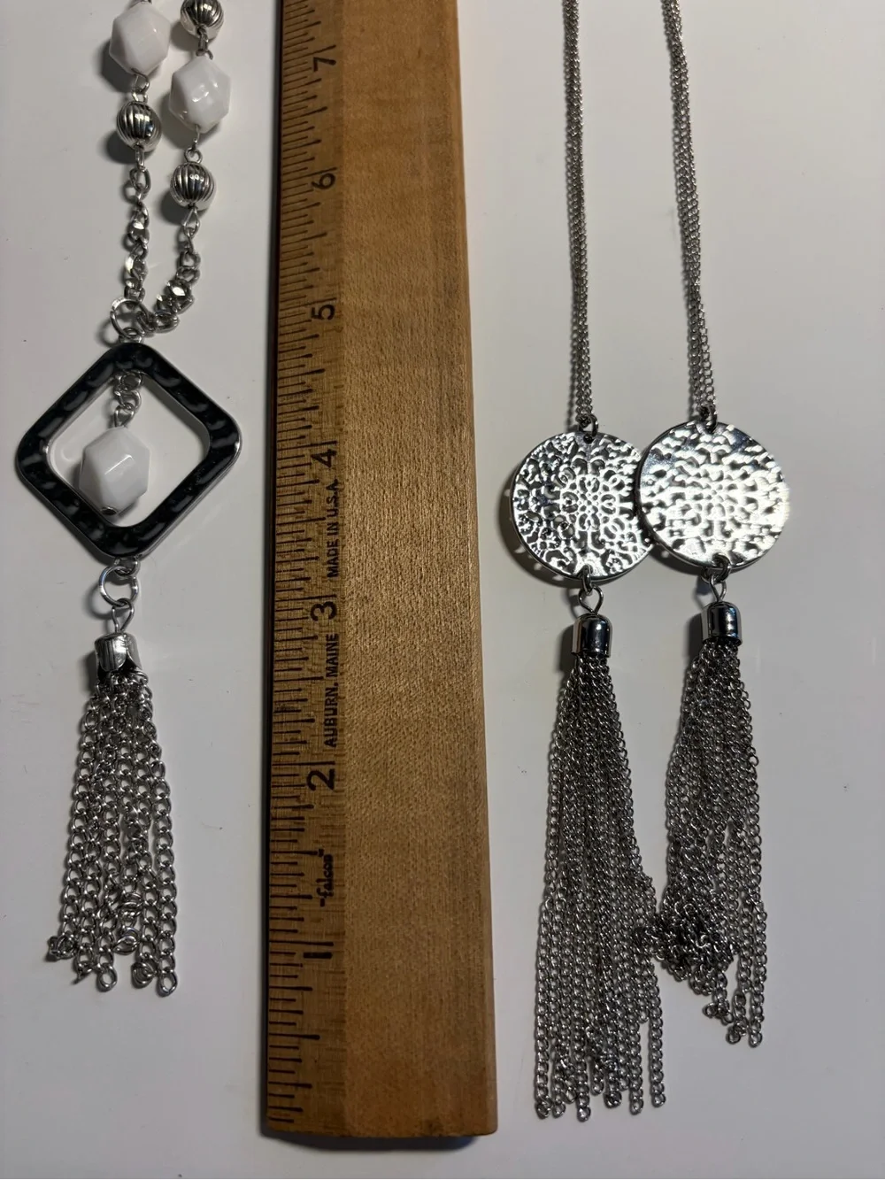 Silver-Tone Layered Chain Necklace and Bracelet Set - Elegant Women's Jewelry 8